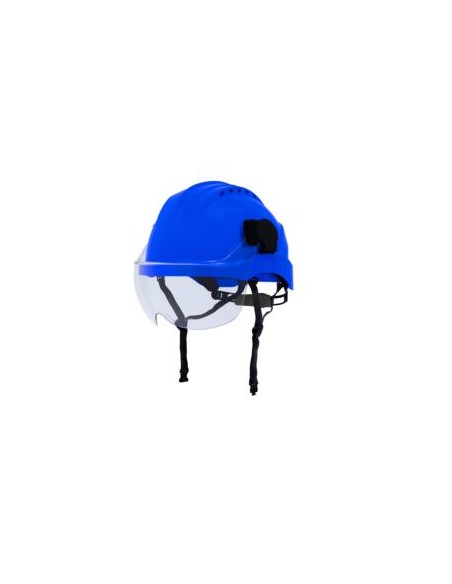 CASCO CURRO VISOR CON BARBUQUEJO C/GAFA INCOLORA CLMX