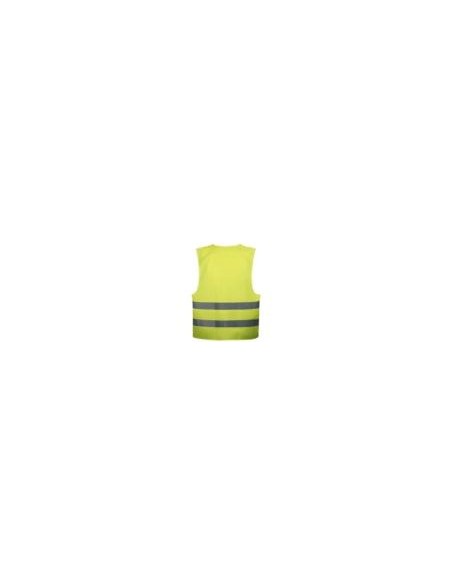 CHALECO REJILLA WR713V FLUOR CIERRE VELCRO EN471