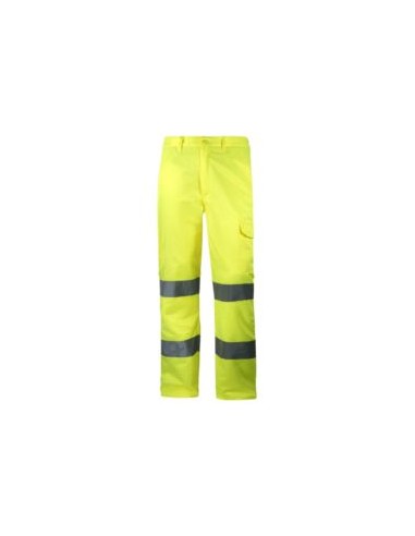 PANTALON 155P CONFORT 60% ALG. FORRADO FL.AMAR. EN471