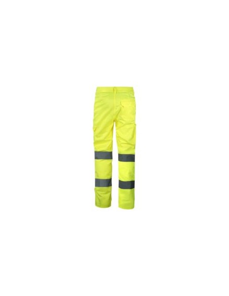 PANTALON 155P CONFORT 60% ALG. FORRADO FL.AMAR. EN471