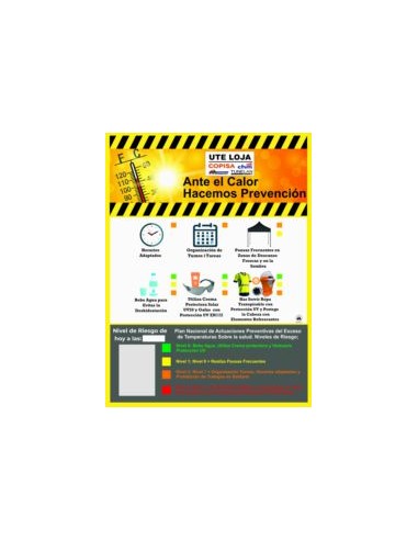 LONA MICROPERF 80x60Cm UTE LOJA NIVELES GOLPE CALOR + 2 SEÑAES DOBLES C/OLLADO
