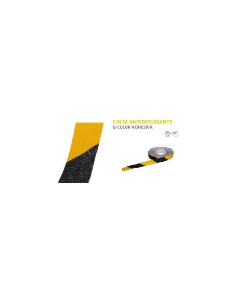 CINTA ADH. ANTIDESLIZANTE 25x1800mm AMAR/NEGRA 47937
