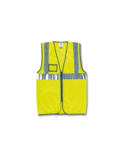 Chaleco con Portaidentificación y Cremallera Amarillo Fl.