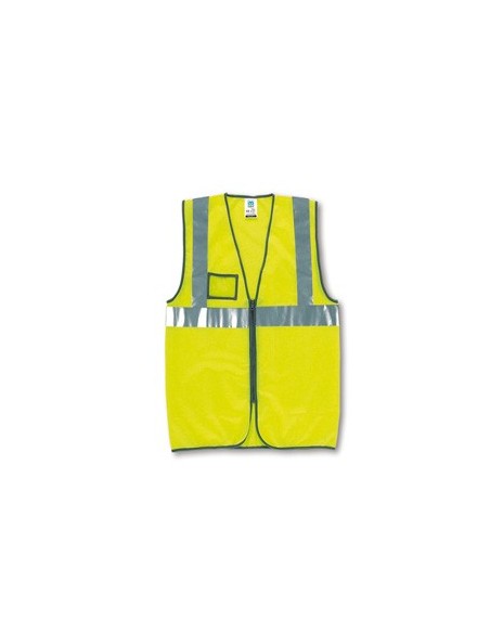 Chaleco con Portaidentificación y Cremallera Amarillo Fl.