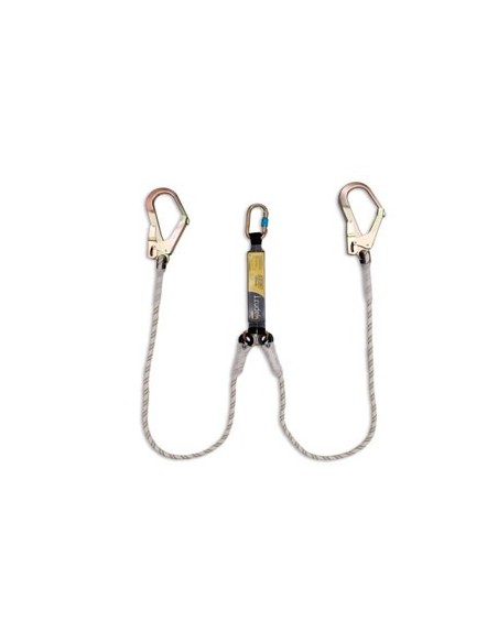 Cuerda 1,50m en Y, ganchos de apertura 55mm y absorbedor Mod.363