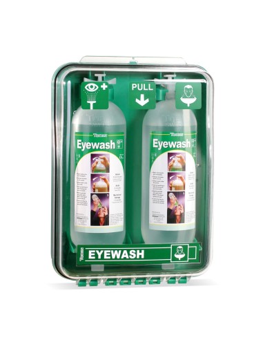 Estación L130 de Pared con 2 Botellas Lavaojos