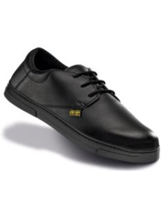 ZAPATO MALAGA MICROFIBRA NEGRO CIERRE CORDONES 02 SRC