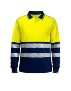 POLO DRAGO PLUS M/L BICOLOR BANDA SEG. EN471