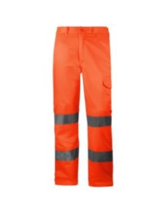 PANTALON 155P CONFORT 60% ALG. FORRADO FL.NARANJA. EN471