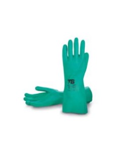 GUANTE NITRILO VERDE 33mm. TB 9009F EN388-EN374