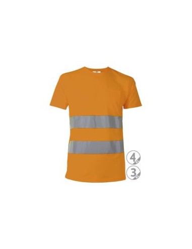 CAMISETA OSAKA NARANJA FL. M/CORTA EN471