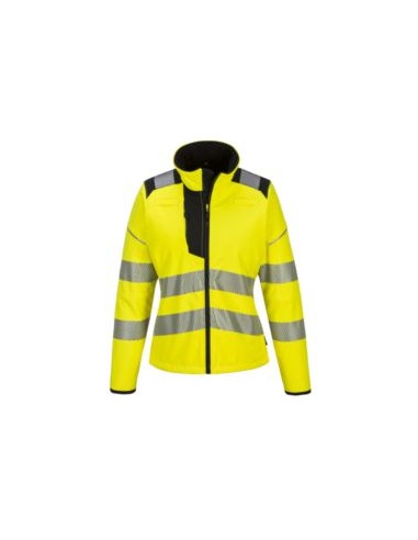 SOFTSHELL PREMIUM WOMAN PW381 NARANJA FL/NEGRO