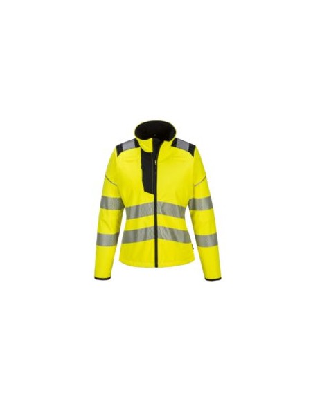 SOFTSHELL PREMIUM WOMAN PW381 NARANJA FL/NEGRO