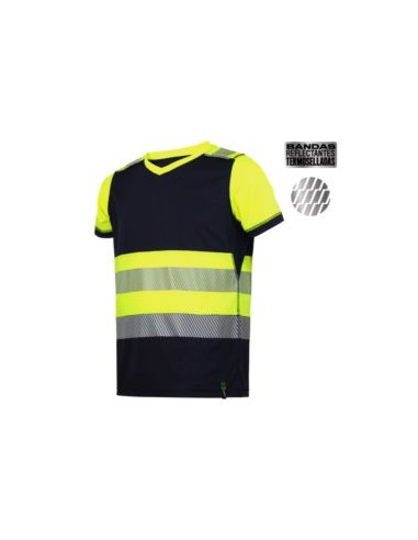 CAMISETA 371 POLI.TEC. RECICLADO M/C AV BICOLOR
