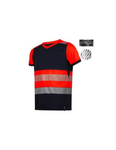 CAMISETA 371 POLI.TEC. RECICLADO M/C AV BICOLOR