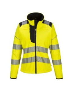 SOFTSHELL PREMIUM WOMAN PW381 NARANJA FL/NEGRO
