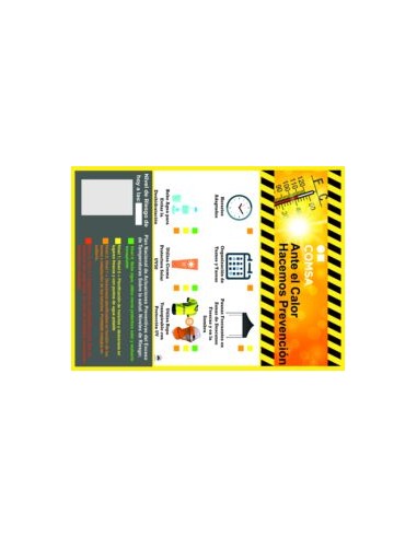 LONA MICROPERF 80x60Cm COMSA NIVELES GOLPE CALOR + 2 SEÑAES DOBLES C/OLLADO