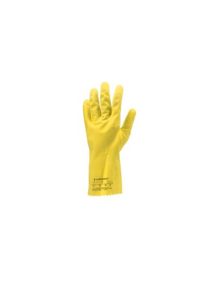 GUANTE LATEX AMARILLO 5030 FLOCADO 0,4MM EN388 EN374