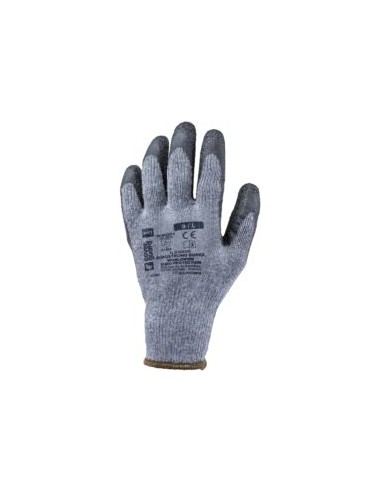 GUANTE POLI-ALG/LATEX RUGOSO NEGRO 1LAGB EN388(2142X)