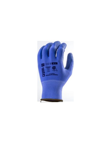 GUANTE NYLON/LATEX RUGOSO AZUL 1LACB EN388(3131X)