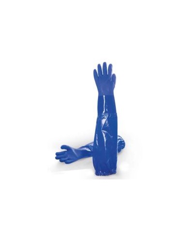 GUANTE PVC AZUL DE 62cm TB 666LONG EN388-EN374