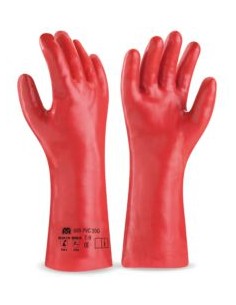 GUANTE PVC ROJO 35 cm.  688-PVC35 T/9