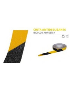 CINTA ADH. ANTIDESLIZANTE 25x1800mm AMAR/NEGRA 47937