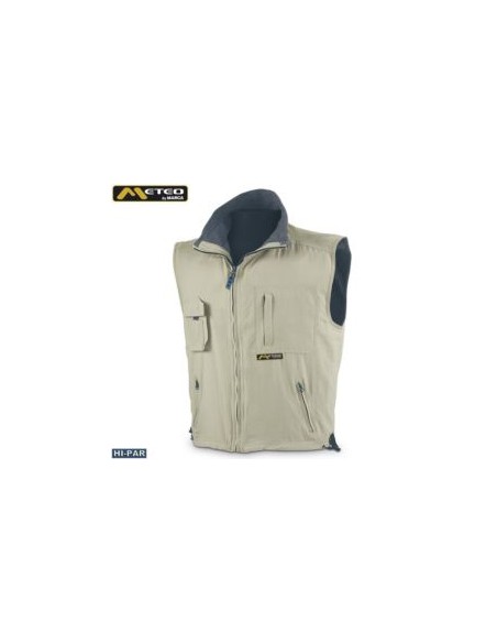 CHALECO C/FORRO POLAR MOD.NAUTICO BEIGE