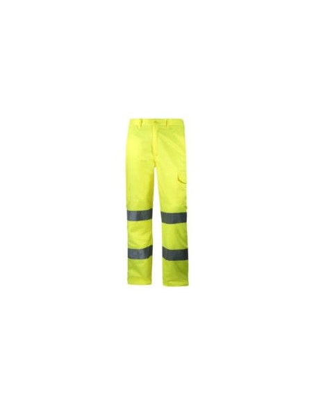 PANTALON 155P CONFORT 60% ALG. FORRADO FL.AMAR. EN471