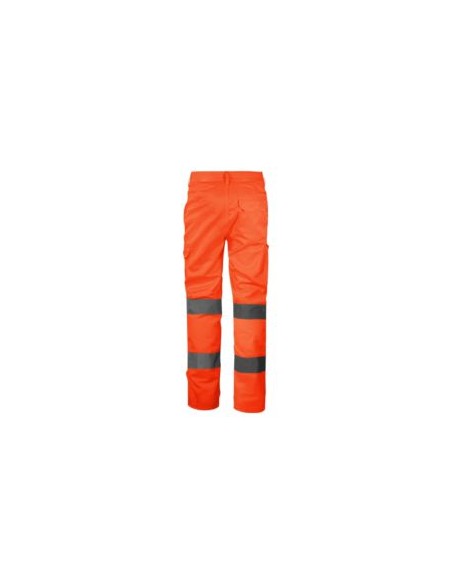 PANTALON 155P CONFORT 60% ALG. FORRADO FL.NARANJA. EN471