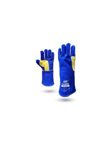 GUANTE SOLDADOR AZUL WG002B  EN388(4243) EN407(413X3X)