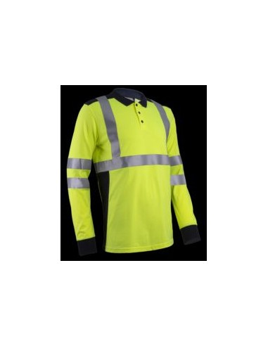 POLO EKHI  5EKH AMARILLO FL./MARINO M/L IGNIF.ANTIEST.