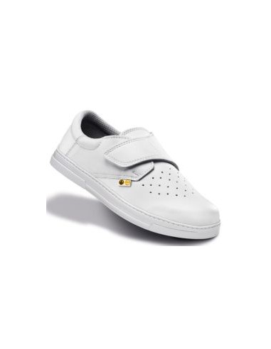 ZAPATO CONIL PERFORADO MICROFIBRA BLANCO O2 SRC