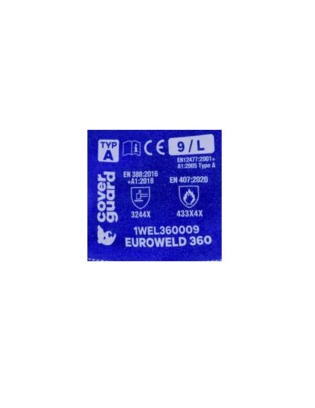 GUANTE SOLDADOR AZUL 1WEL360 EUROWELD 360 EN407(433x3x) EN388(3244x)