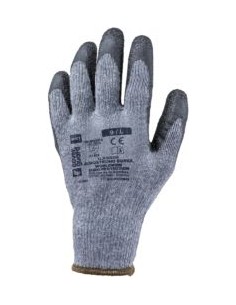 GUANTE POLI-ALG/LATEX RUGOSO NEGRO 1LAGB EN388(2142X)