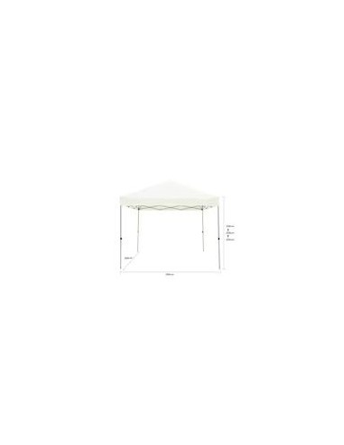 CARPA ACERO + LONA BLANCA MOD. THAGPI 3x3m.