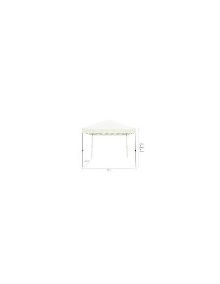 CARPA ACERO + LONA BLANCA MOD. DUPI 3x3m.