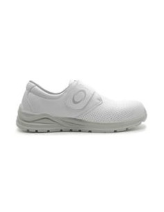 ZAPATO FRESNO BLANCO PERF. C/VELCRO MICROFIBRA O1 CI SRC
