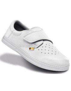 ZAPATO CONIL PERFORADO MICROFIBRA BLANCO O2 SRC