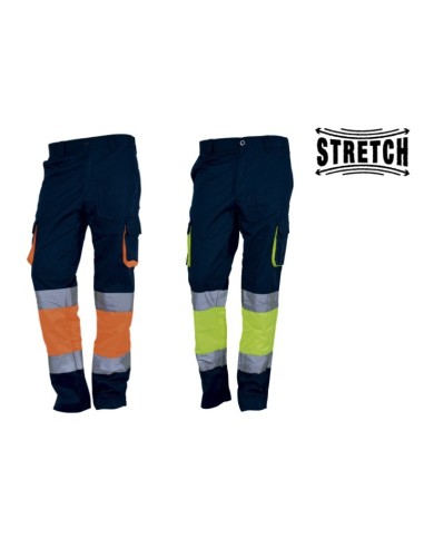 Pantalon LIMA Stretch Multibolsillos Bicolor