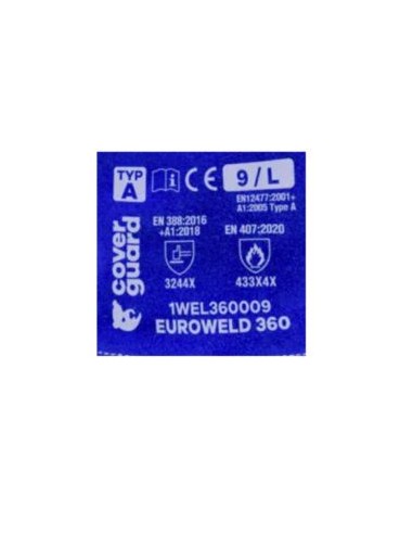 GUANTE SOLDADOR AZUL 1WEL360 EUROWELD 360 EN407(433x3x) EN388(3244x)
