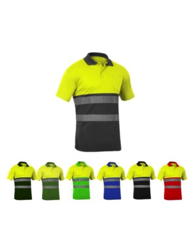 Polo ECONOMY Bicolor Manga Corta 100% Poliéster SUNNY