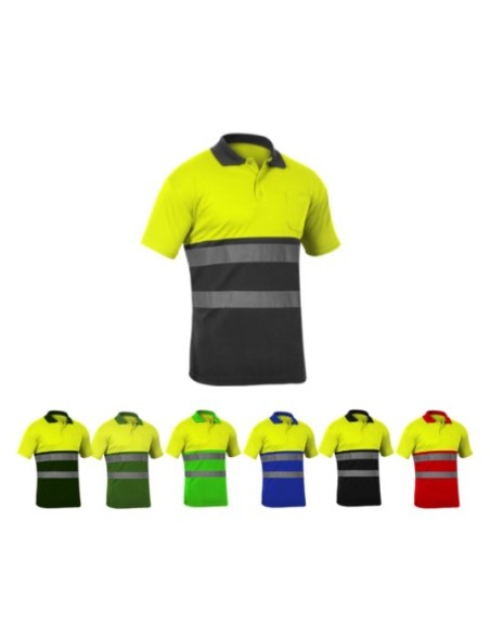 Polo ECONOMY Bicolor Manga Corta 100% Poliéster SUNNY