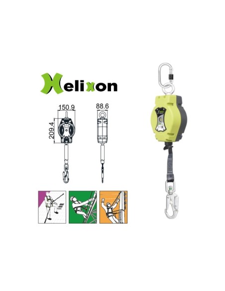 Retráctil de cinta HELIXON 6m uso vertical